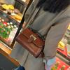 Vintage Plant Knead Cowhide Handbag Women's Crossbody Armpit Bag Vintage Genuine Leather Women's Bag Light Luxury Shoulder Bag Small Bag