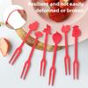 6/12/24/36 Pcs Creative Household Fruit Fork Food Grade Mini Portable Disposable Plastic Forks Skewers for Fruit Cake Desserts