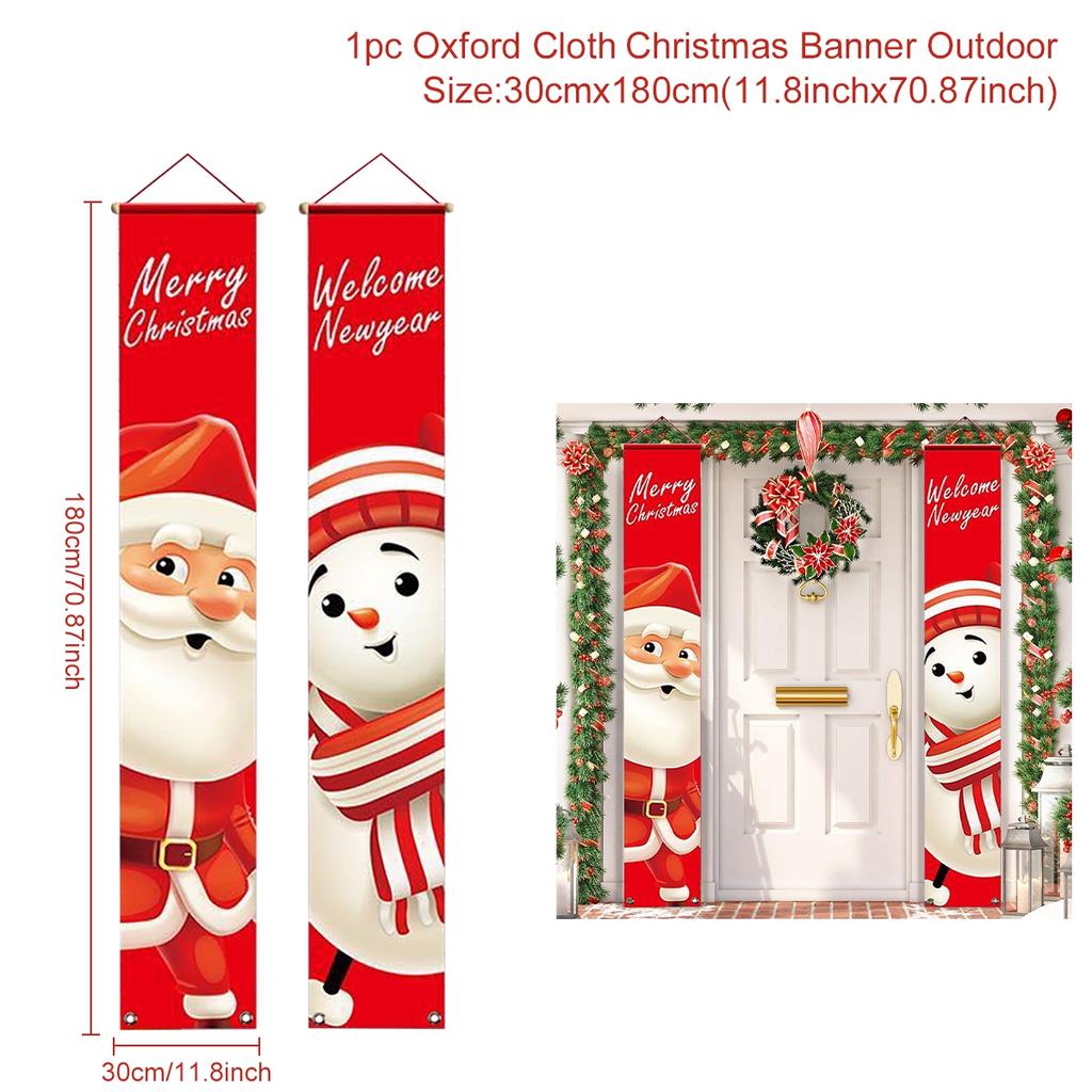 Christmas Snowman Door Curtain Banner Merry Christmas Decorations For Home 2025 Navidad Kerst Natal Noel Xmas Decor New Year