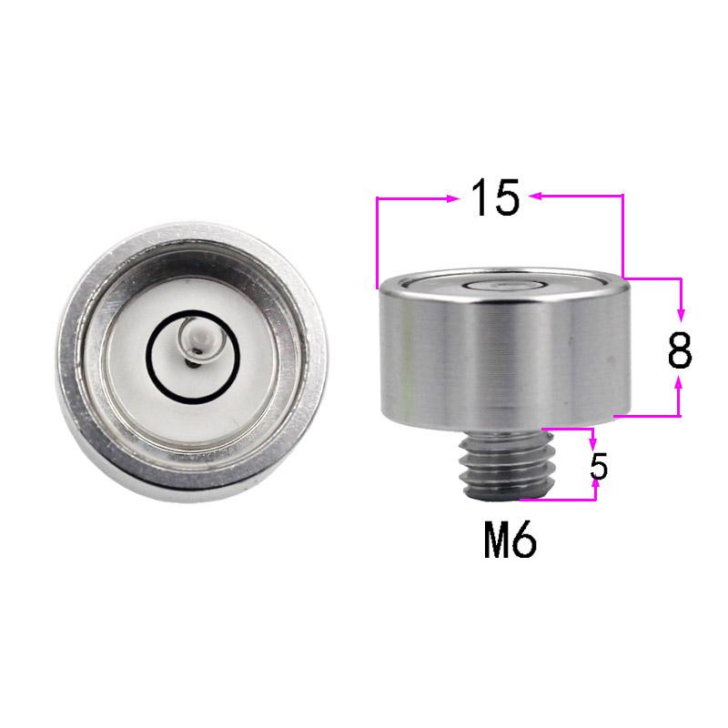 Маленький уровень Bullseye Spirit Level Nivel Bubble Bead с винтом M6 M10 1/4 3/8 дюйма Инструмент для выравнивания с гвоздем диаметром 13 мм 15 мм 18 мм 1 шт.