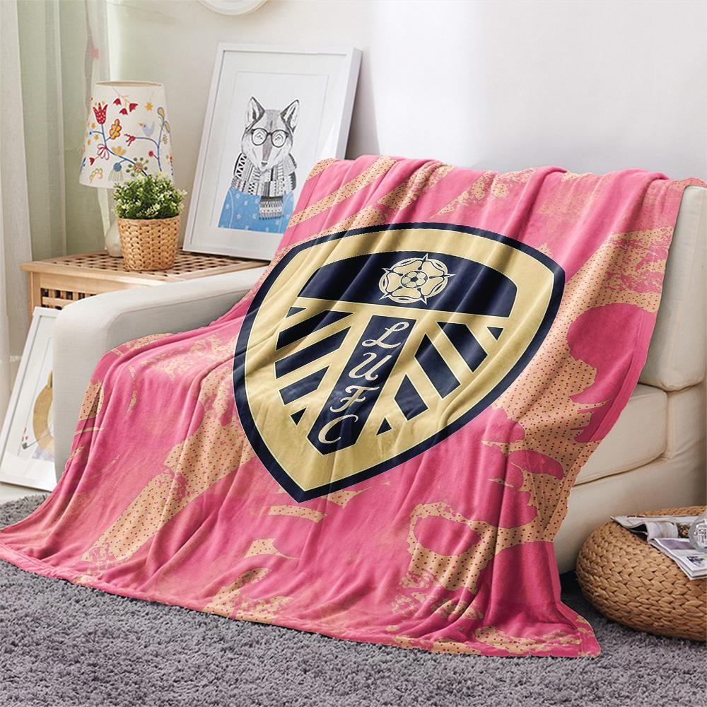 Leeds United Flannel Blanket, High quality Comfortable for All Seasons, Home Decor, Warmth and Comfort