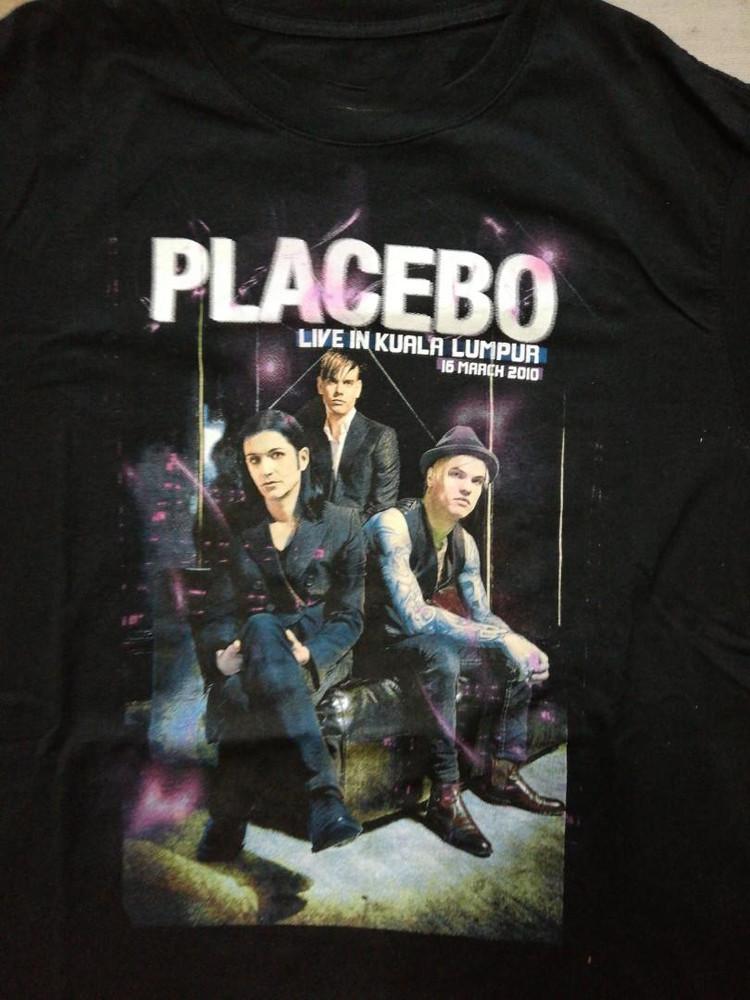 Placebo Band Черная футболка Хлопок Полный размер Унисекс S-5XL Унисекс Футболка