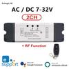 Беспроводной WiFi-переключатель, умный модуль, 2 канала DC12V 32V AC 110V 220V, импульсный, самоблокировка, RF433, NO, NC, COM. Реле 10А, управление через приложение eWeLink