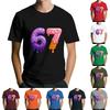 Men's  Popular T-shirt Printed Round Neck Short Sleeve T-shirt
