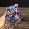 Фигурка совы YUYAKESHI, талисман, милый мини-сова, вход, рябь, каменный чехол, ручная работа, сова из натурального камня, украшение для интерьера из смолы, аксессуары, стол