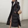 Women's Fashion Leisure Winter New Cotton-padded Jacket Slim Lengthened Thick Cotton-padded Jacket