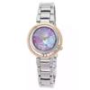 L Arcly Eco-Drive Diamond Accents Stainless Steel Pink Mother Of Pearl Dial EM1114-80Y Women's Watch
