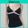 Sleeveless Sexy Vneck Slim Striped Vest