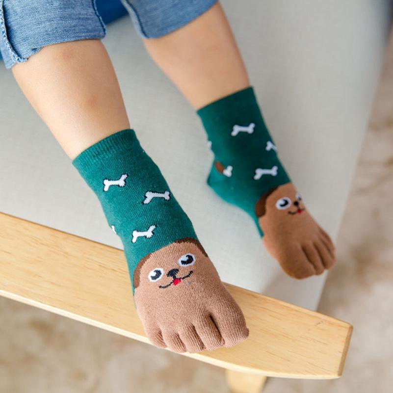 Toe Socks Kids Five Finger Sock Lovely Children Socks Cotton Animal Boys Girls Socks