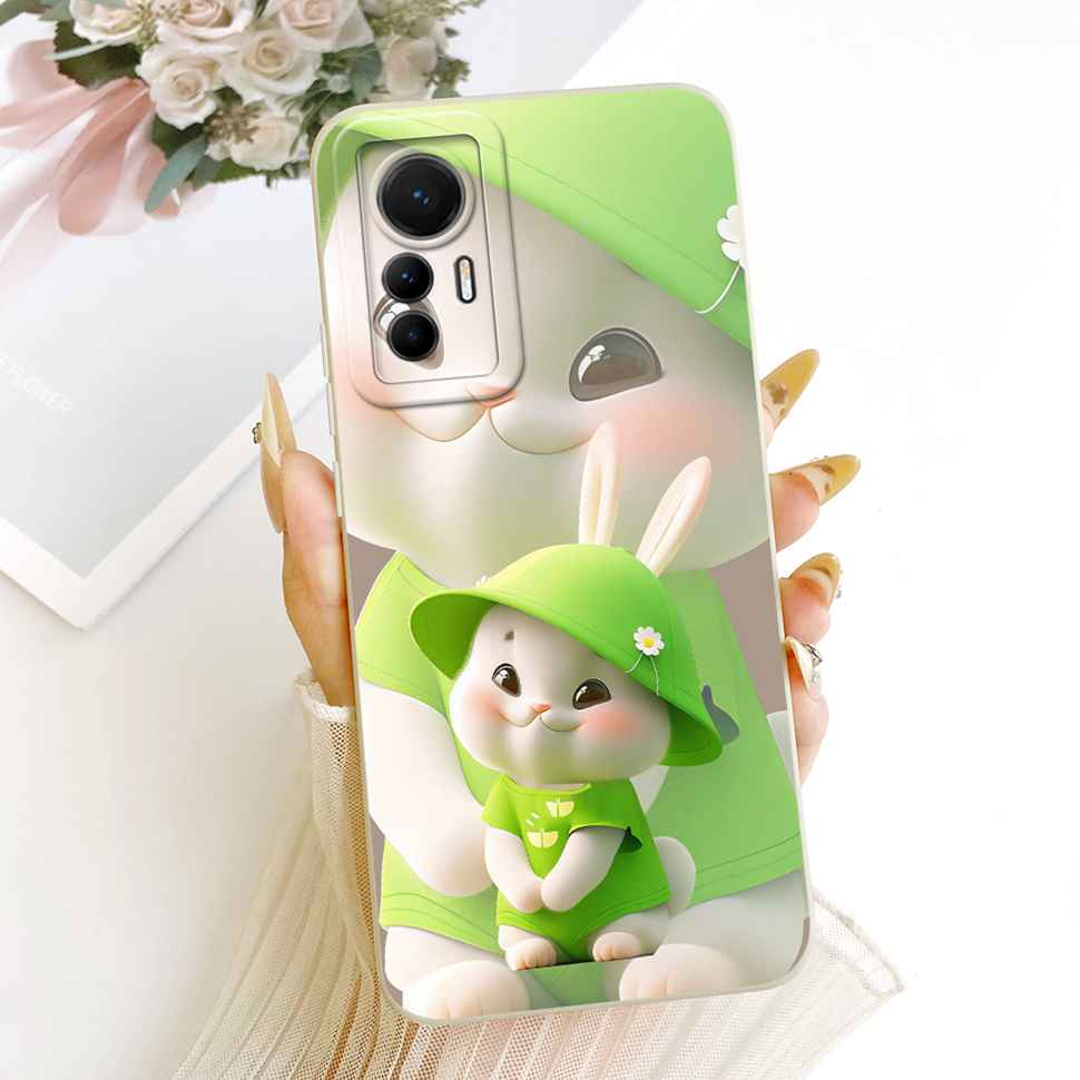 Чехол для Xiaomi 12 Lite Милый Кот Подсолнух Мягкий Силиконовый Задний Чехол для Xiaomi 12 Lite 2203129G Чехлы для Телефона Fundas