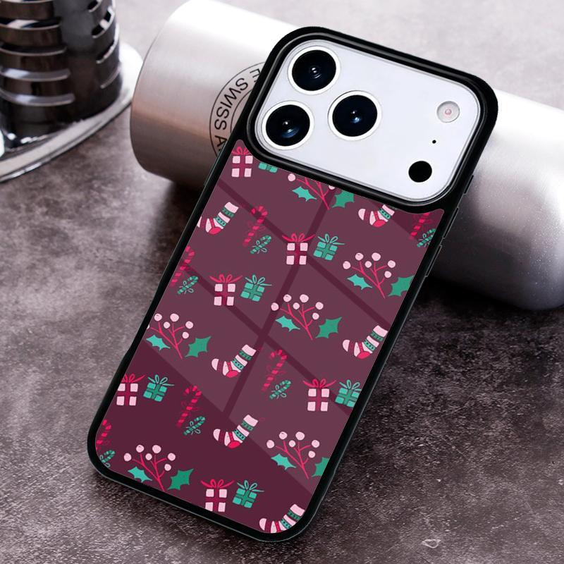 Рождественский Мультяшный Чехол На Новый Год Для iPhone 17 16 15 14 13 12 11 Pro Max Plus 17Air Мягкий Силиконовый Чехол