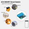 Zigbee 3.0 Tuya Умный 4-канальный WiFi релейный переключатель с 433 МГц и голосовым управлением, 220 В