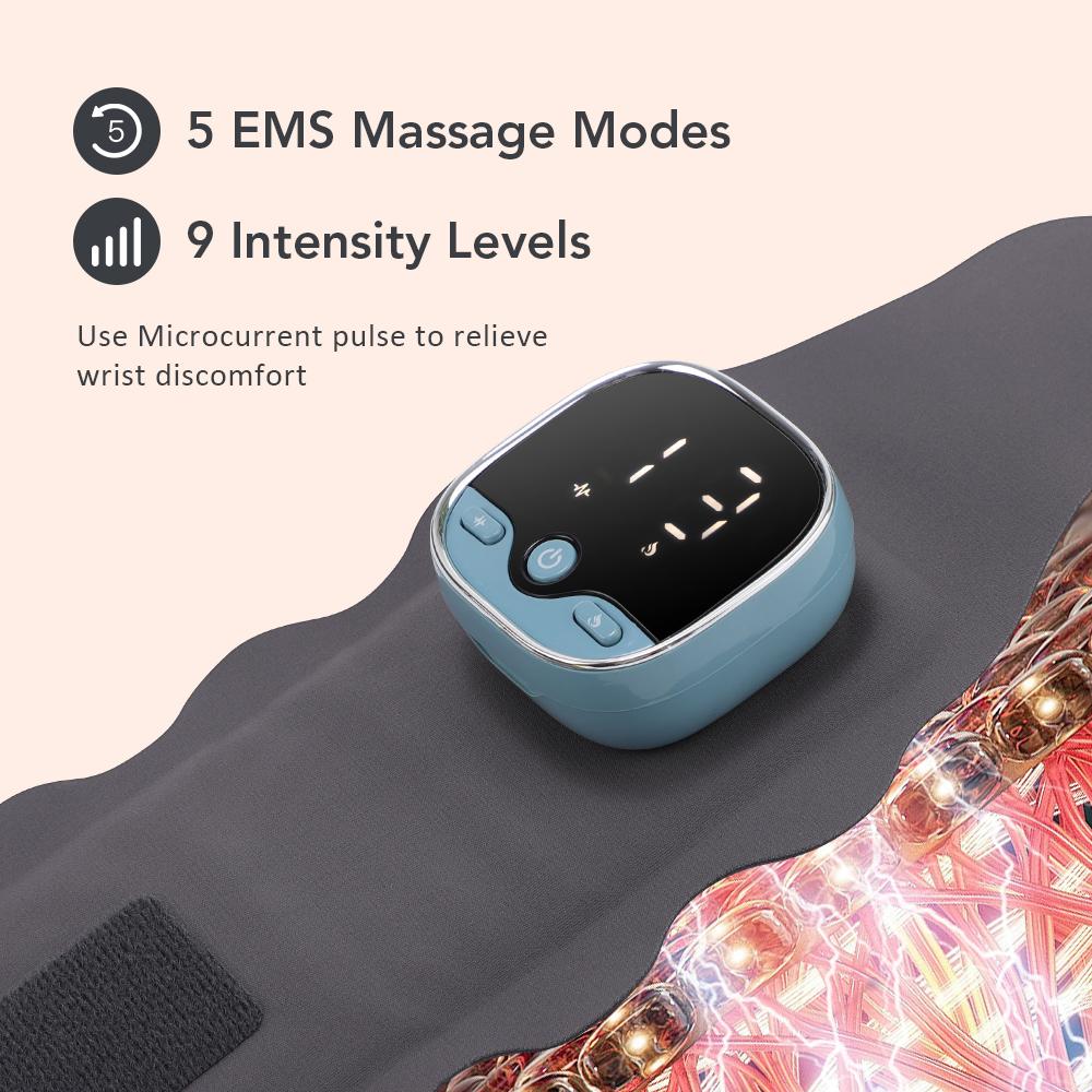 Electric Heating Wrist Massager  Wrist Guard Band Vibration Heated Wrist Brace 5 Modes Muscle Stimulator Wrist Heating Pad