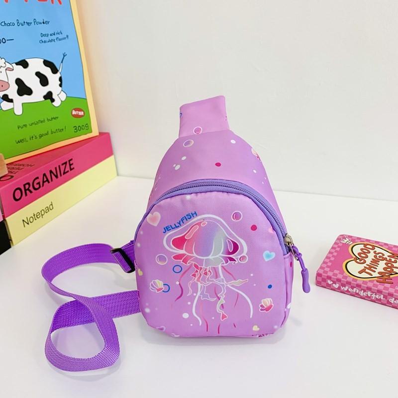 Anime Delightful Print Chest Bag For Children In Lovely Colors Perfect For Kindergarten Use