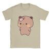 Men Panda BuBu’s T Shirt  Flip Flop on DuDu Bear face   Pure Cotton Clothing Novelty Short Sleeve Round Neck Tees 6XL T-Shirt