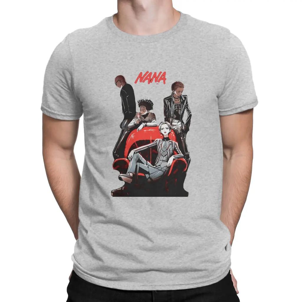 Nana anime Manga Men TShirt NANA Osaki Manga Crewneck Short Sleeve Fabric T Shirt Humor Top Quality Gift Idea