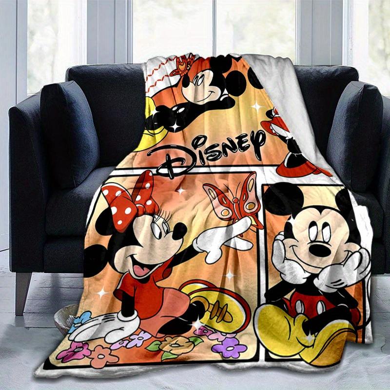 1 шт., Декор для дома Disney: Уютное фланелевое одеяло Микки и Минни Маус. Идеальный подарок для спальни, гостиной, путешествий, кемпинга, автомобиля