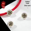 Серебро 925 пробы, бусины-разделители Пин Ань Коу для браслетов и ожерелий DIY, антикварные серебряные украшения, новый китайский стиль, замок для браслета