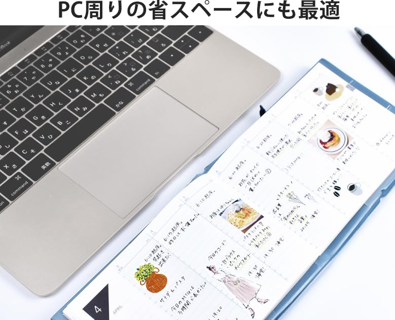 TETEFU 2026 Складной планер, Начало с января, Месячный и недельный [Набор] [Бирюзовый] TETEFU Диаграмма Ганта, Вертикальный недельный, Ito Techo M-W-TQ