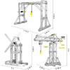 Металлические строительные игрушки, 273 детали, 3 в 1: Башенный кран и Козловой кран и Ветряная мельница, Набор металлических моделей, Конструкторы для мальчиков 8-12 лет, DIY Строительные STEM-проекты