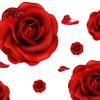 Съемные ПВХ Настенные Обои Романтические 3D Стикеры с Цветами Розы, Водонепроницаемая Наклейка, Отклей и Наклей Цветочный Мотив Наклейка на Стеклянную Дверь Арт Декор, Наклейки для Дома