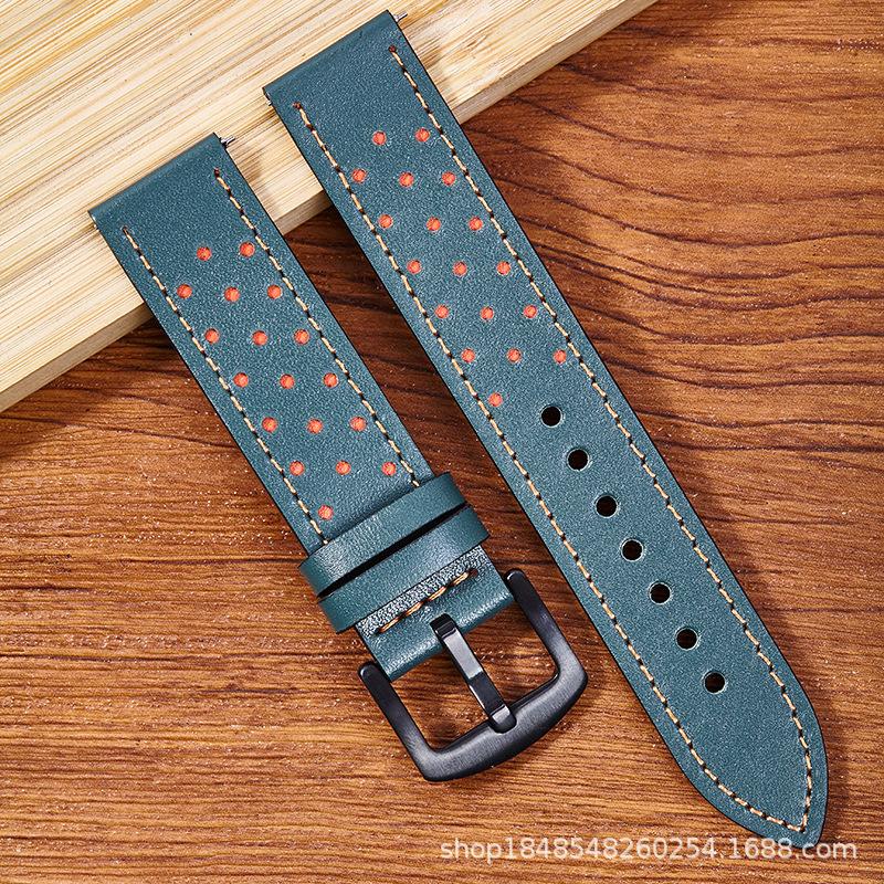 Подходит для Samsung Watch Galaxy /5/6 Поколения Кожаный Ремешок Huawei Gt20/22Mm Ремешок с Отверстиями