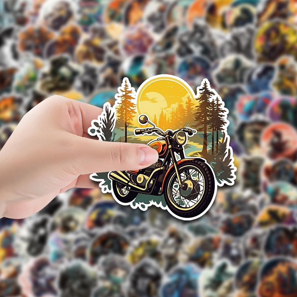 100 Наклеек граффити на мотоцикл, наклеек для украшения автомобиля, компьютера, мобильного телефона, водонепроницаемых, креативных, модных