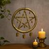 Indian Metal Star Cowbell Wind Chime 25x49cm