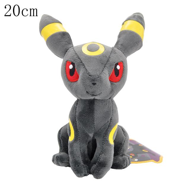 New Plush Toys Shine Eevee Umbreon Espeon Jolteon Flareon Vaporeon Glaceon Kawaii Pikachu Peluche Anime Dolls Kids Gift