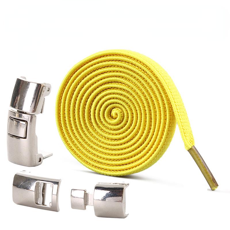 Новые шнурки для обуви без завязок, эластичные шнурки с замком для детей и взрослых, быстрые ленивые шнурки с металлическим замком, шнурки для обуви