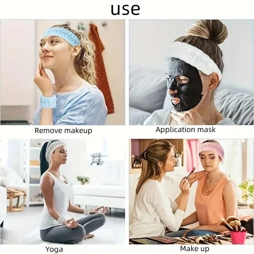 Coral Velvet Face Wash Hairband Reusable Skin Care Hairband New High-elastic Hairband  Makeup