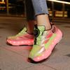 Kid's with Brake Roller Skates Removable Flat Charging LED Four Wheels Glowing Sports Shoes Women's Glowing Sneakers