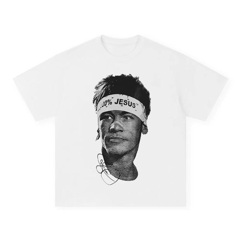 2026 New Arrival Retro Football Graphic Tee Vintage European Match Cartoon Pattern Casual Basic Top