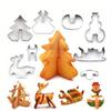 Stainless Steel 3D Cookie Mold Reindeer Christmas Tree 18 Piece Set Christmas Cookie Mold Halloween Cookie Mold