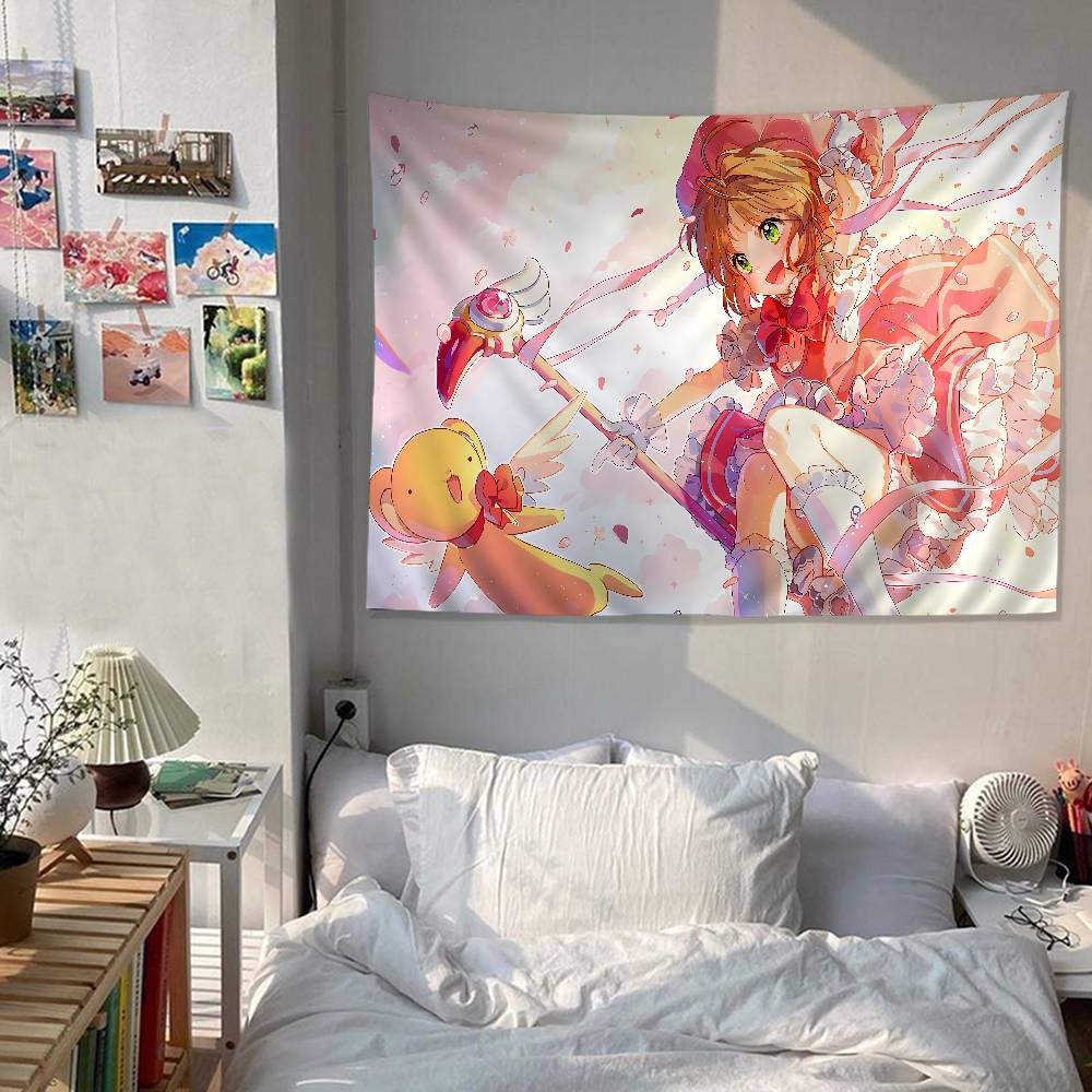 Аниме Cardcaptor Sakura Девочка Красочный Гобелен Настенный Бохо Гобелены Настенные Полотна Мандала