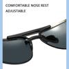 Солнцезащитные очки мужские без оправы очки для вождения солнцезащитные очки-авиаторы с защитой от ультрафиолета для вождения неполяризованный модный аксессуар