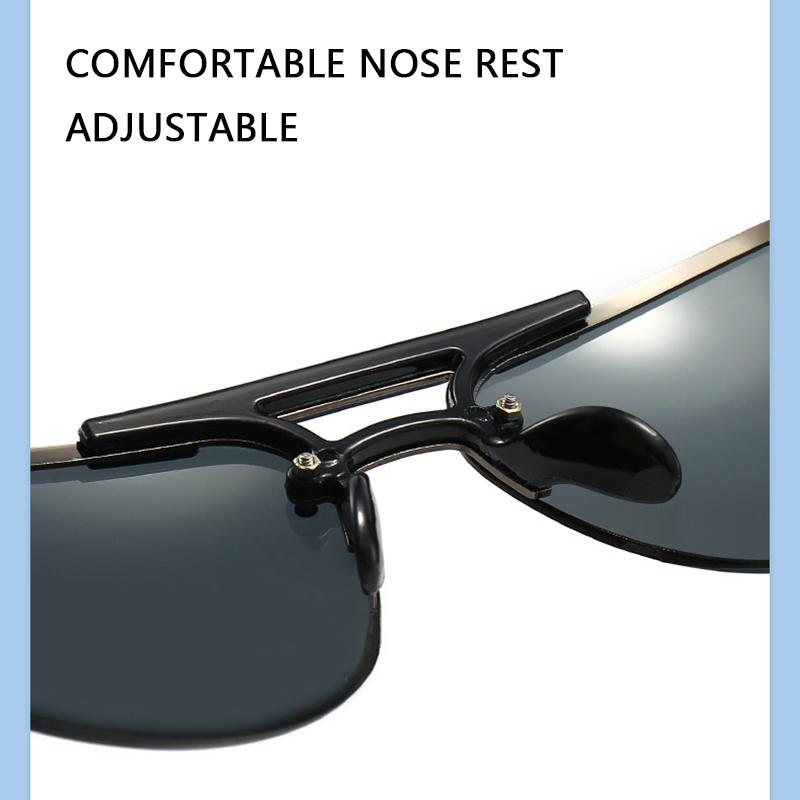 Солнцезащитные очки мужские без оправы очки для вождения солнцезащитные очки-авиаторы с защитой от ультрафиолета для вождения неполяризованный модный аксессуар