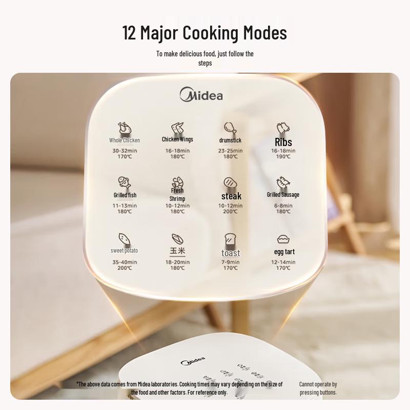 Midea 5.3L Steam Circulation Air Fryer CN plug (adapter included)