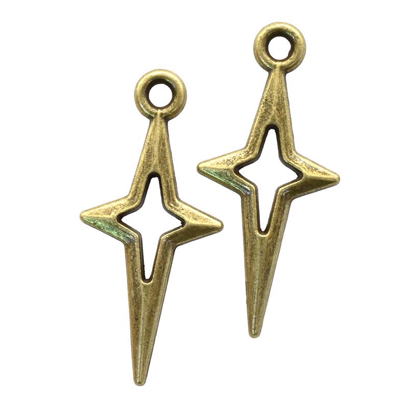 Аксессуары для ювелирных изделий из сплава своими руками: Подвески в виде полых звезд для браслетов, ожерелий и серег — доступны в двух размерах.