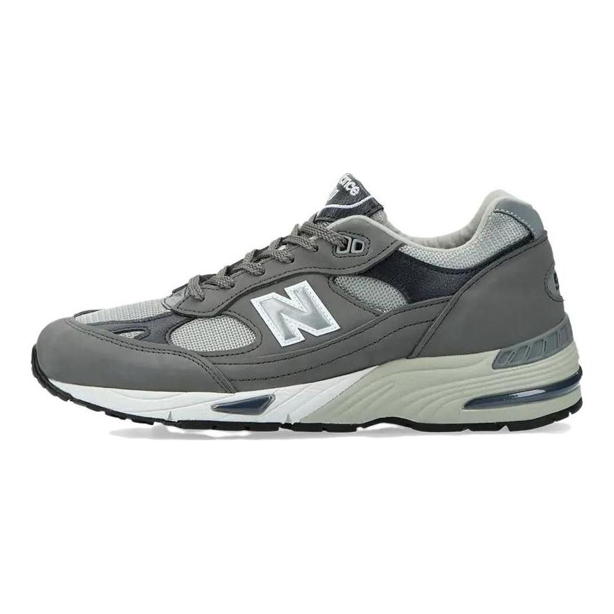 New Balance 991 Сделано в Англии Темно-синие кроссовки унисекс Castlerock Серо-белые M991GNS