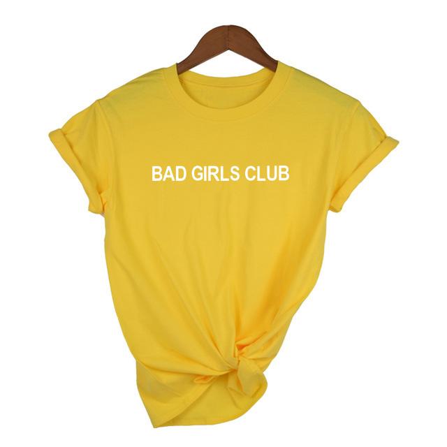 Модные Летние Топы Панк Футболки Для Женщин Bad Girls Club Футболка Белая Красная Харадзюку