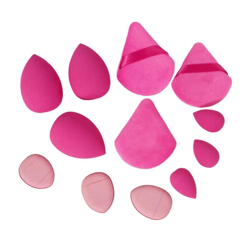 12Pcs/Bag All-Purpose Makeup Sponge Set Made of 3 Loose Powder Puffs 3 Mini Air Cushion Puffs 3 Beauty Eggs and Mini Beauty Tool