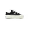 Superga 2631 Striped Platform Vegan Leather Black S21222wack