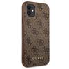 Guess Guhcn61G4Gfbr Iphone 11 / Xr 6,1Brown/Brązowy Twarde Etui 4G Metalowe Złote Logo