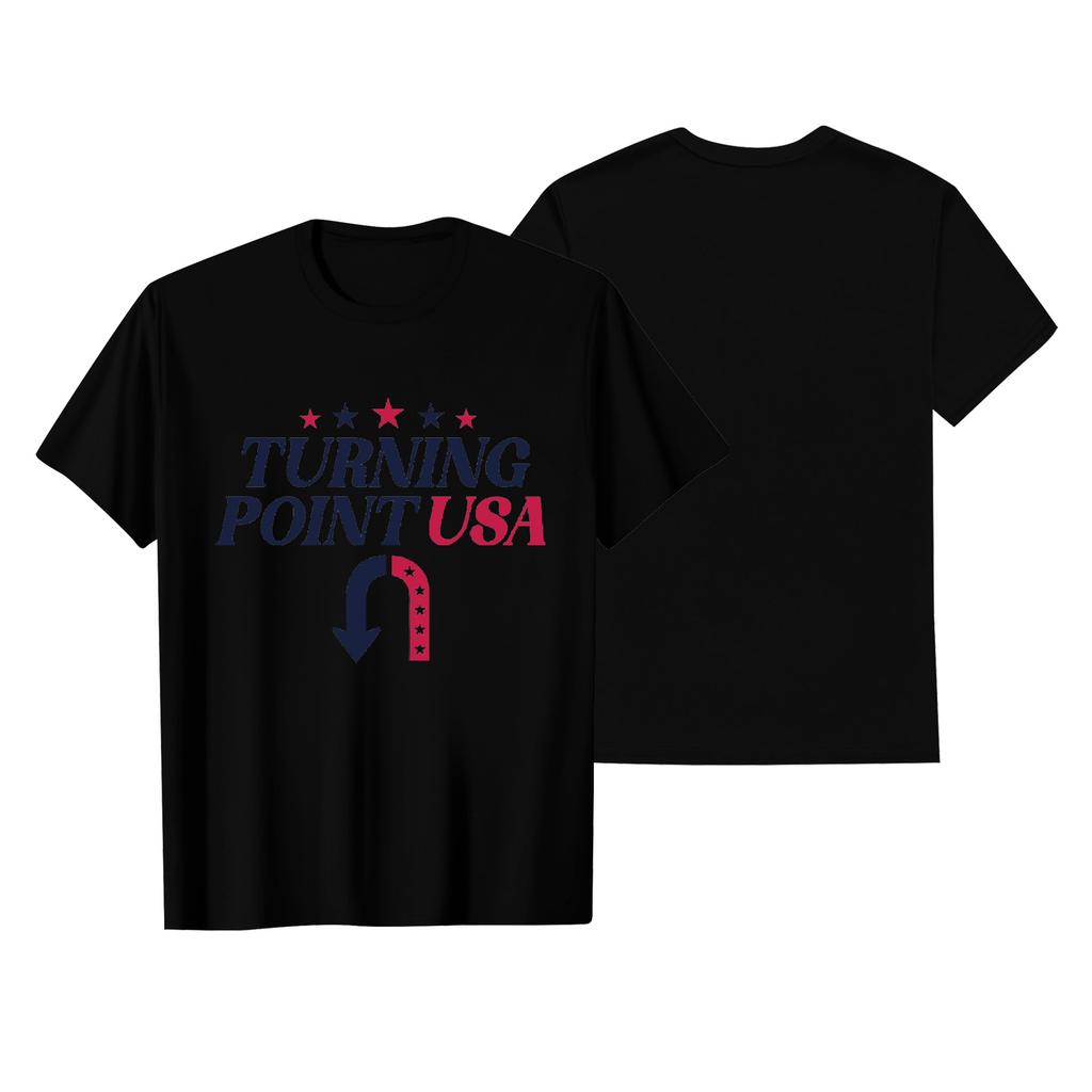 Unisex Round Neck Casual Printed Short-sleeved T-shirt Top