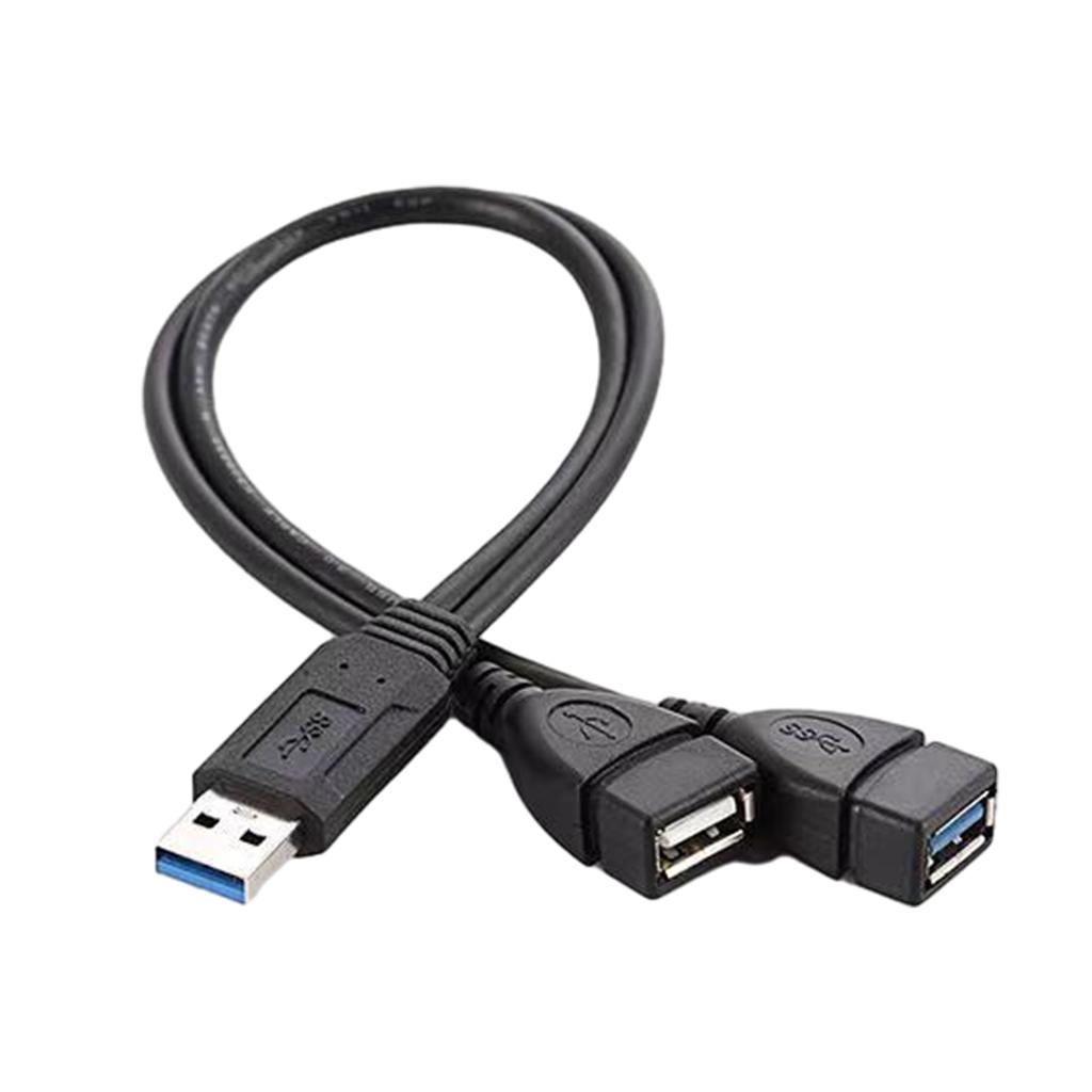Адаптер USB3.0, переходник USB3.0 на 2USB2.0, удлинитель, зарядка и передача данных, USB-разветвитель, адаптер