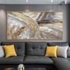 Modern Abstract Golden Canvas Painting Gold Inkjet Posters and Prints Cuadros Wall Art Pictures for Living Room Decor No Frame