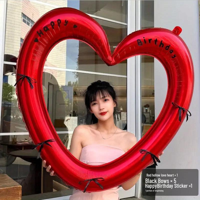 Фоторамка «Большое сердце-шарик» для детской вечеринки и Дня святого Валентина