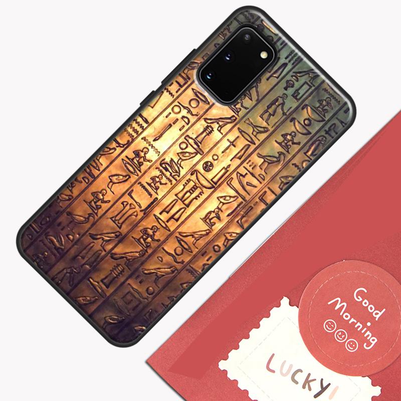 Чехол для телефона с египетскими иероглифами для Samsung Galaxy S25 S26 Ultra S20 S21 S22 S23 S24 Plus S9 S10 S25 FE Защитный корпус