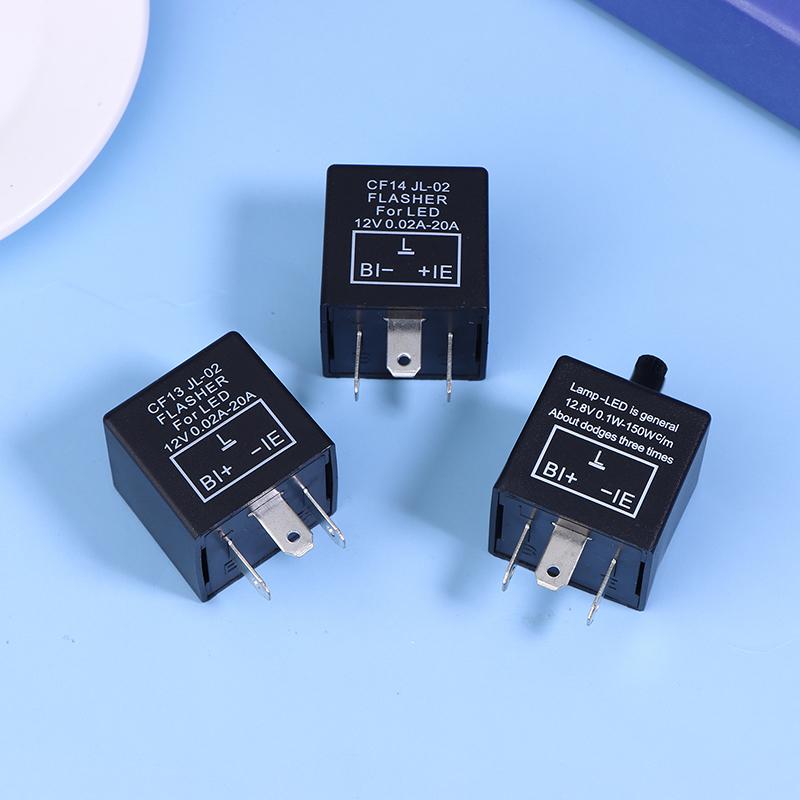 Cf13Kt Cf13 Cf14 Universal 3 Pins 12V 0.02A-20A Adjustable Led Turn Light Flasher Flash Relay Motorcycle Switch